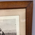 Antique Print Etching Courtship of Miles Standish 