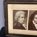 Antique Framed Photo Cards of Classical Composers 