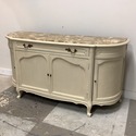 Danby Marble Top Sideboard Cabinet Painted Off Whi
