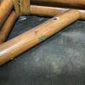 4 Vintage Faux Bamboo Cane Back Dining Room Chairs