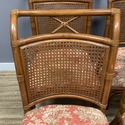 4 Vintage Faux Bamboo Cane Back Dining Room Chairs