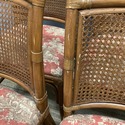4 Vintage Faux Bamboo Cane Back Dining Room Chairs