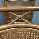 4 Vintage Faux Bamboo Cane Back Dining Room Chairs