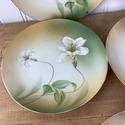 8 RS Prussia Plates 6 1/8" White Lilies Green Stem
