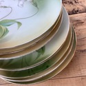 8 RS Prussia Plates 6 1/8" White Lilies Green Stem