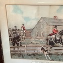 The Queens County Hunt Antique Print Oak Frame Jer