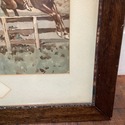 The Queens County Hunt Antique Print Oak Frame Jer