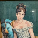 French Needlepoint Woman Portrait Juliette Recamie