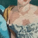 French Needlepoint Woman Portrait Juliette Recamie