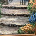 Painting Print Large Artwork Garden Path Entrance 