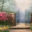 Painting Print Large Artwork Garden Path Entrance 
