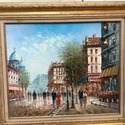 Impressionist Painting Paris Street Scene MCM Mode