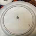 10 Antique English Dinner Plates Orange Flow Blue 
