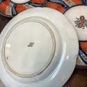 10 Antique English Dinner Plates Orange Flow Blue 