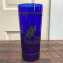 Cocktail Shaker Cobalt Blue Glass Sterling Silver 