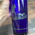 Cocktail Shaker Cobalt Blue Glass Sterling Silver 