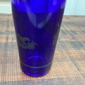 Cocktail Shaker Cobalt Blue Glass Sterling Silver 