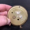Vintage Tiffany & Co Travel Clock Gold Trim White 