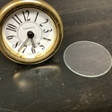 Vintage Tiffany & Co Travel Clock Gold Trim White 
