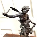 Paris France Antique Female Figure Statue Moreau R
