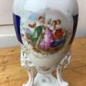 Vintage Urn w Lid Cobalt Blue White Dancing Muses 