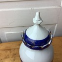 Vintage Urn w Lid Cobalt Blue White Dancing Muses 