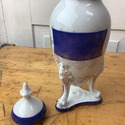 Vintage Urn w Lid Cobalt Blue White Dancing Muses 