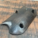 Wood Carved Inkwell Desktop Double Inkwell Footed 
