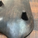 Wood Carved Inkwell Desktop Double Inkwell Footed 