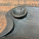 Wood Carved Inkwell Desktop Double Inkwell Footed 