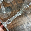 Libbey Rock Sharpe 5 Wine Glasses Stems Water Vint