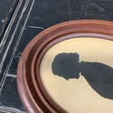 Antique Pair Silhouettes Male Female Portraits Ova