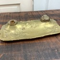 Jean Garnier Inkwell Gilt Bronze Art Nouveau Leave