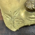 Jean Garnier Inkwell Gilt Bronze Art Nouveau Leave