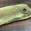 Jean Garnier Inkwell Gilt Bronze Art Nouveau Leave
