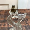 Art Deco Dauphin Glass Table Lamp Base Clear Poiso