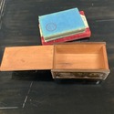Honduras Hand Carved Box Mahogany Flip Top Lid Fig