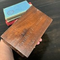Honduras Hand Carved Box Mahogany Flip Top Lid Fig
