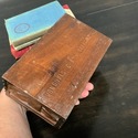 Honduras Hand Carved Box Mahogany Flip Top Lid Fig