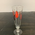 Fishing Lure Pilsner Footed Beer Glass Signed Harr