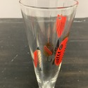 Fishing Lure Pilsner Footed Beer Glass Signed Harr