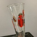 Fishing Lure Pilsner Footed Beer Glass Signed Harr