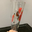 Fishing Lure Pilsner Footed Beer Glass Signed Harr