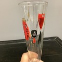 Fishing Lure Pilsner Footed Beer Glass Signed Harr