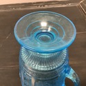Antique Blue Glass EAPG Pitcher Jug Bryce Brothers
