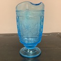 Antique Blue Glass EAPG Pitcher Jug Bryce Brothers