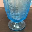Antique Blue Glass EAPG Pitcher Jug Bryce Brothers