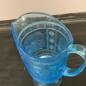 Antique Blue Glass EAPG Pitcher Jug Bryce Brothers
