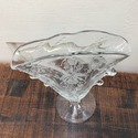 Vintage Heisey Fan Vase Orchid Etched Pattern Wave