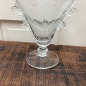Vintage Heisey Fan Vase Orchid Etched Pattern Wave